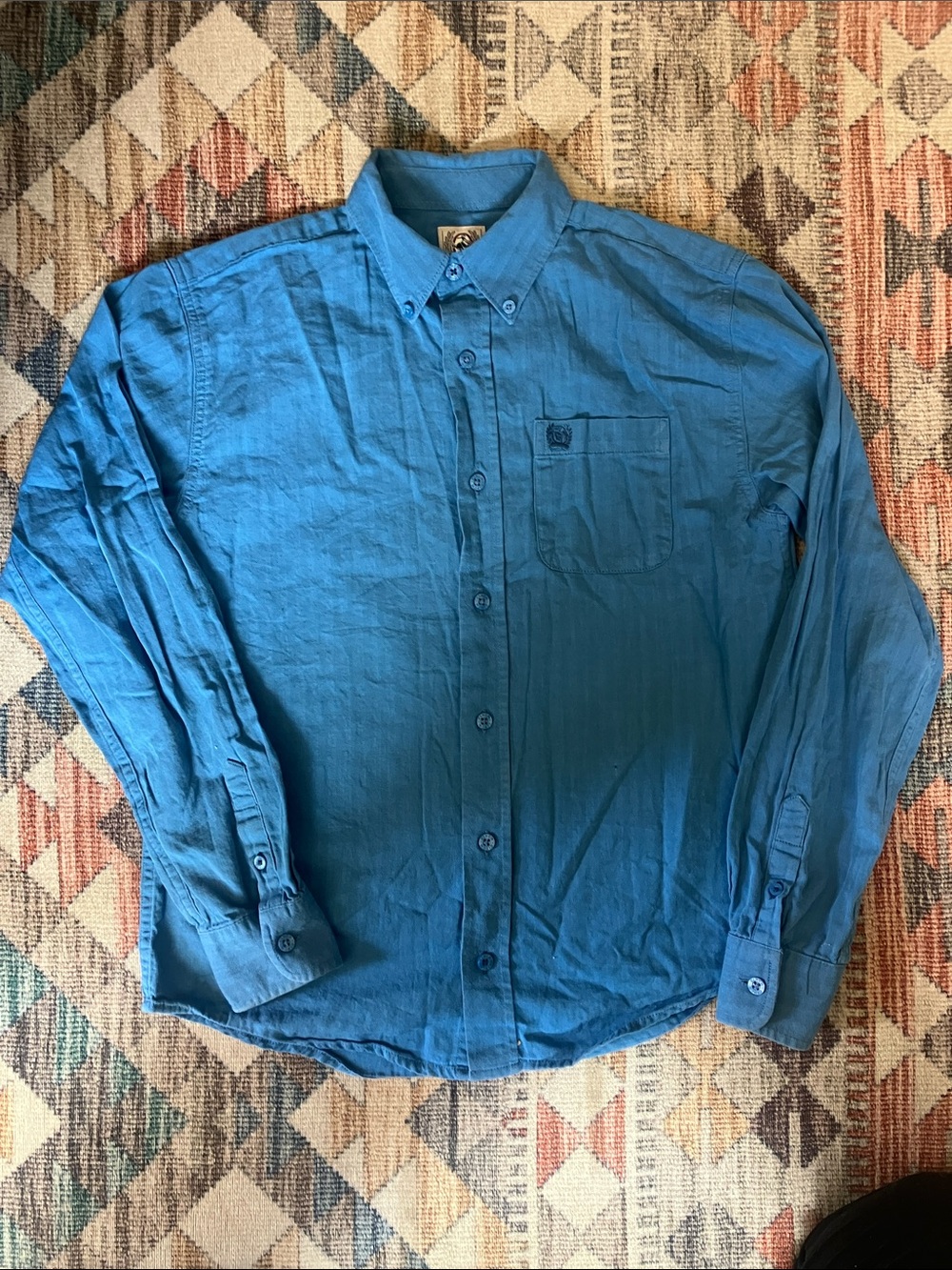 Cinch Boys' Blue Button-Down Shirt